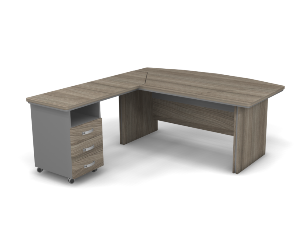 Стол руководителя угловой с тумбой L 180x205x76 - купить в Москве с ...